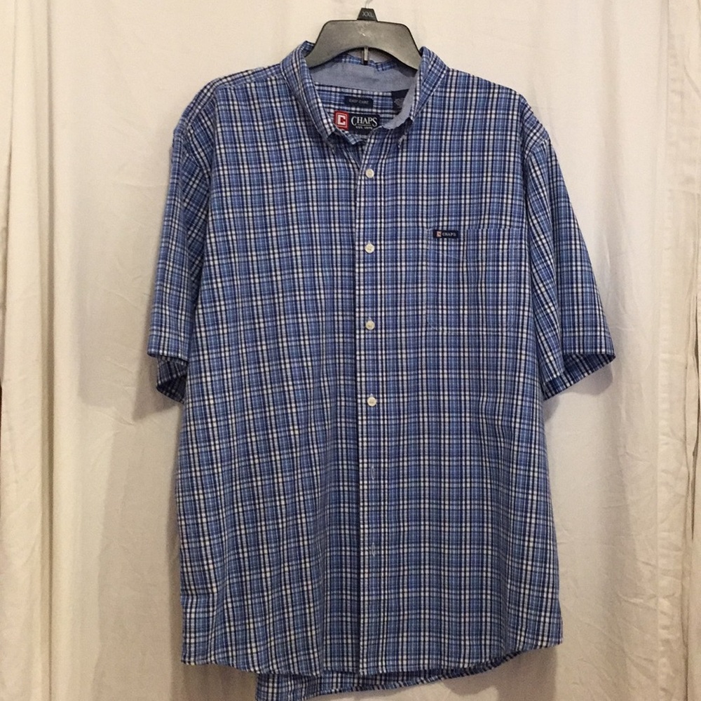 Chaps Men’s short sleeve button down XXL plaid